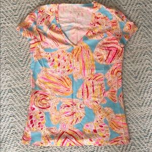 Lilly Pulitzer fish print shirt